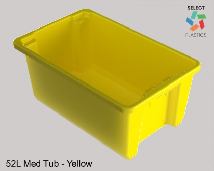 Picture of 52L Medium Storage Tub - Yellow