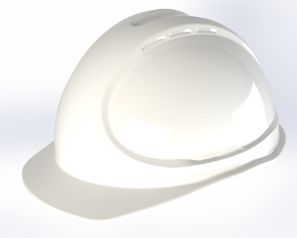 Picture of Helmet - Series 1 Pushlock 6 point web harness - vented - white
